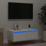 vidaXL Dulap TV cu lumini LED alb 75x35,5x25 cm vidaXL Dulap TV cu lumini LED alb 75x35,5x25 cm
