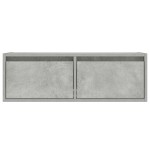 vidaXL Comodă TV cu lumini LED, gri beton, 75x35,5x25 cm vidaXL Comodă TV cu lumini LED, gri beton, 75x35,5x25 cm