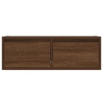 vidaXL Comodă TV cu lumini LED, stejar maro, 75x35,5x25 cm vidaXL Comodă TV cu lumini LED, stejar maro, 75x35,5x25 cm