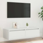 vidaXL Dulap TV cu lumini LED alb 100X35,5x25 cm vidaXL Dulap TV cu lumini LED alb 100X35,5x25 cm