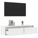 vidaXL Dulap TV cu lumini LED alb 100X35,5x25 cm vidaXL Dulap TV cu lumini LED alb 100X35,5x25 cm