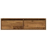 vidaXL Comodă TV cu lumini LED, lemn vechi, 100X35,5x25 cm vidaXL Comodă TV cu lumini LED, lemn vechi, 100X35,5x25 cm
