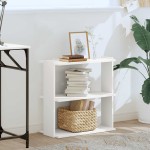 vidaXL Bibliotecă cu 3 niveluri, alb 60x30x60 cm lemn prelucrat vidaXL Bibliotecă cu 3 niveluri, alb 60x30x60 cm lemn prelucrat
