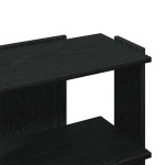 vidaXL Bibliotecă cu 3 niveluri, negru, 60x30x60 cm, lemn prelucrat vidaXL Bibliotecă cu 3 niveluri, negru, 60x30x60 cm, lemn prelucrat