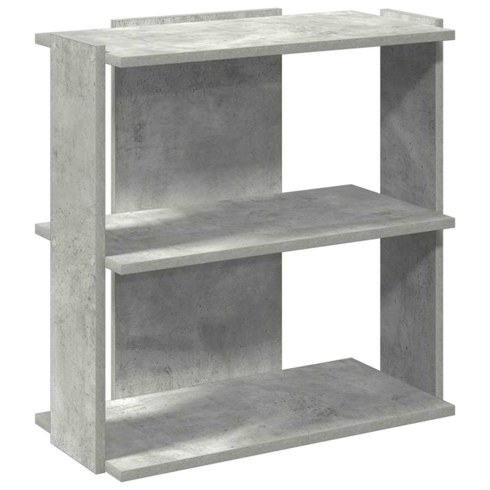 vidaXL Bibliotecă cu 3 niveluri gri beton 60x30x60 cm lemn