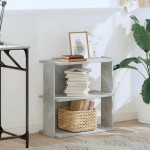 vidaXL Bibliotecă cu 3 niveluri gri beton 60x30x60 cm lemn