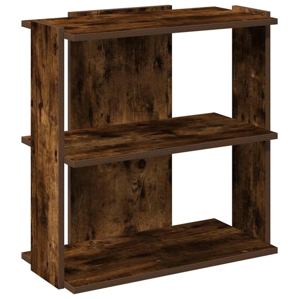 vidaXL Bibliotecă 3 niveluri stejar fumuriu 60x30x60 cm lemn prelucrat