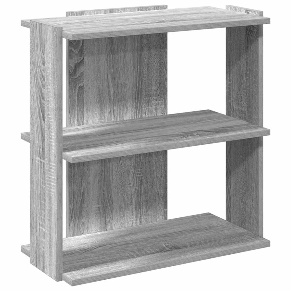 vidaXL Bibliotecă cu 3 niveluri gri sonoma 60x30x60 cm lemn compozit