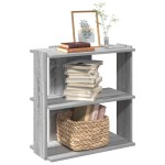 vidaXL Bibliotecă cu 3 niveluri gri sonoma 60x30x60 cm lemn compozit vidaXL Bibliotecă cu 3 niveluri gri sonoma 60x30x60 cm lemn compozit