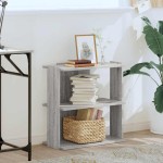 vidaXL Bibliotecă cu 3 niveluri gri sonoma 60x30x60 cm lemn compozit vidaXL Bibliotecă cu 3 niveluri gri sonoma 60x30x60 cm lemn compozit