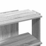 vidaXL Bibliotecă cu 3 niveluri gri sonoma 60x30x60 cm lemn compozit vidaXL Bibliotecă cu 3 niveluri gri sonoma 60x30x60 cm lemn compozit