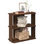 vidaXL Bibliotecă cu 3 niveluri, stejar maro 60x30x60 cm lemn compozit vidaXL Bibliotecă cu 3 niveluri, stejar maro 60x30x60 cm lemn compozit