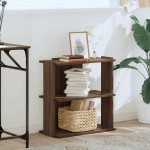 vidaXL Bibliotecă cu 3 niveluri, stejar maro 60x30x60 cm lemn compozit vidaXL Bibliotecă cu 3 niveluri, stejar maro 60x30x60 cm lemn compozit