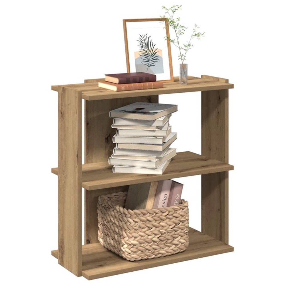 vidaXL Bibliotecă 3 etaje stejar artizanal 60x30x60 cm lemn prelucrat