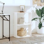 vidaXL Bibliotecă cu 3 niveluri, alb, 60x30x80 cm, lemn de prelucrare vidaXL Bibliotecă cu 3 niveluri, alb, 60x30x80 cm, lemn de prelucrare