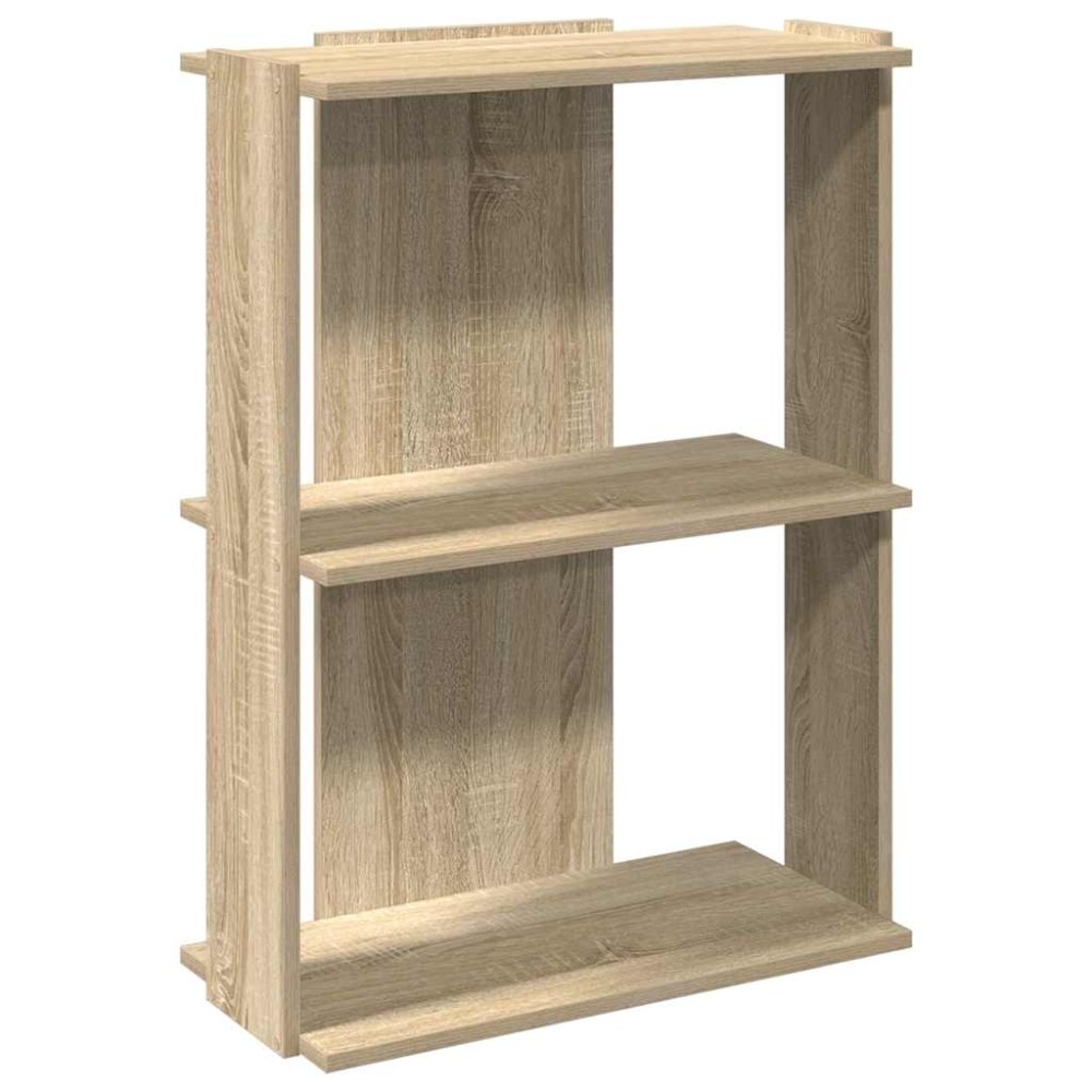 vidaXL Bibliotecă 3 niveluri stejar sonoma 60x30x80 cm, lemn prelucrat