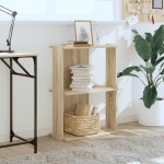 vidaXL Bibliotecă 3 niveluri stejar sonoma 60x30x80 cm, lemn prelucrat vidaXL Bibliotecă 3 niveluri stejar sonoma 60x30x80 cm, lemn prelucrat