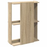 vidaXL Bibliotecă 3 niveluri stejar sonoma 60x30x80 cm, lemn prelucrat vidaXL Bibliotecă 3 niveluri stejar sonoma 60x30x80 cm, lemn prelucrat