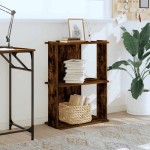 vidaXL Bibliotecă cu 3 etaje stejar afumat 60x30x80 cm lemn prelucrat vidaXL Bibliotecă cu 3 etaje stejar afumat 60x30x80 cm lemn prelucrat