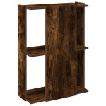 vidaXL Bibliotecă cu 3 etaje stejar afumat 60x30x80 cm lemn prelucrat vidaXL Bibliotecă cu 3 etaje stejar afumat 60x30x80 cm lemn prelucrat