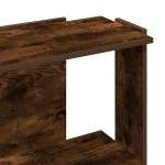 vidaXL Bibliotecă cu 3 etaje stejar afumat 60x30x80 cm lemn prelucrat vidaXL Bibliotecă cu 3 etaje stejar afumat 60x30x80 cm lemn prelucrat