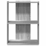 vidaXL Bibliotecă cu 3 etaje, gri Sonoma, 60x30x80 cm, lemn prelucrat vidaXL Bibliotecă cu 3 etaje, gri Sonoma, 60x30x80 cm, lemn prelucrat