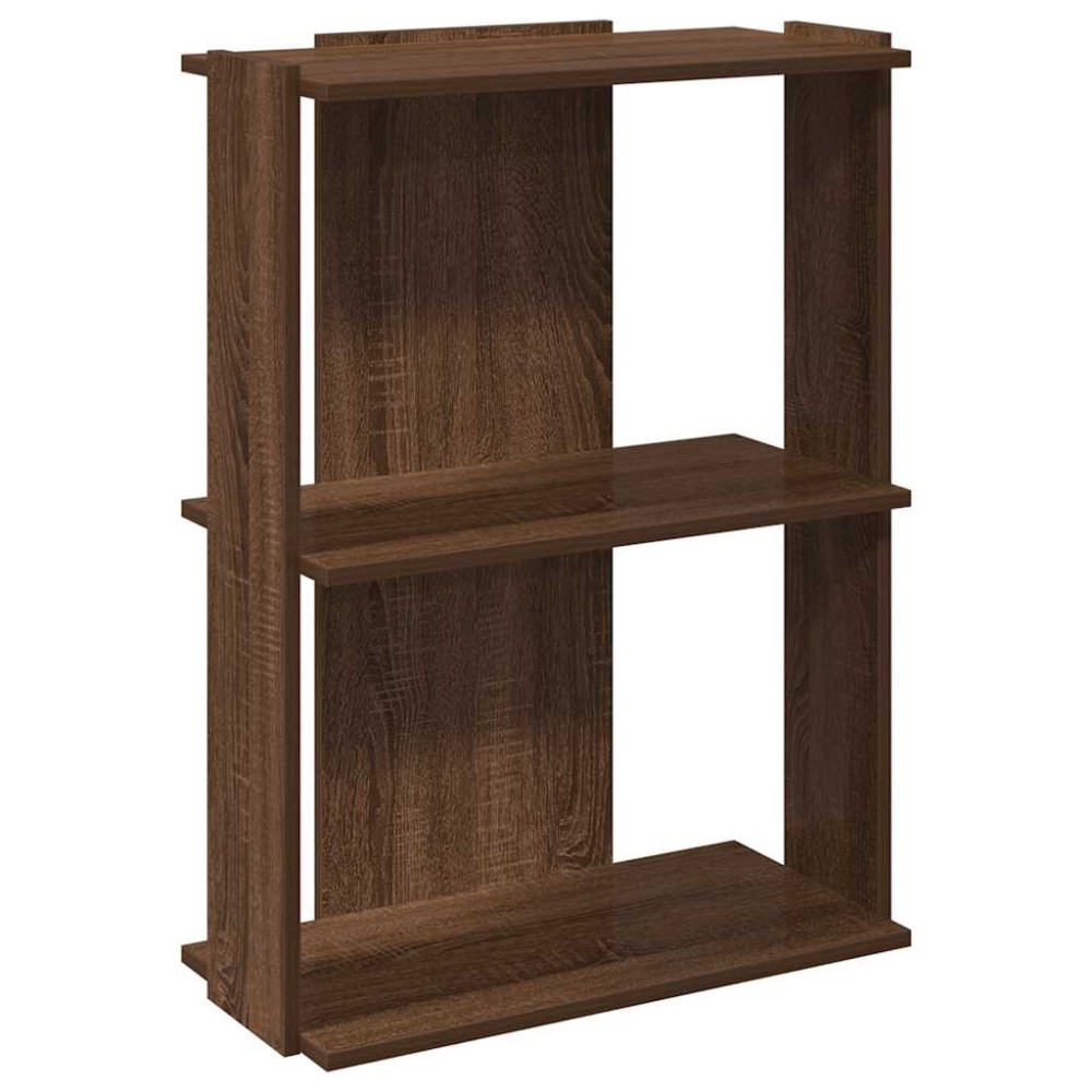 vidaXL Bibliotecă cu 3 etaje stejar maro 60x30x80 cm lemn prelucrat