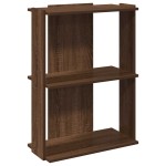 vidaXL Bibliotecă cu 3 etaje stejar maro 60x30x80 cm lemn prelucrat vidaXL Bibliotecă cu 3 etaje stejar maro 60x30x80 cm lemn prelucrat