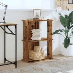 vidaXL Bibliotecă cu 3 etaje din lemn vechi 60x30x80 cm lemn prelucrat vidaXL Bibliotecă cu 3 etaje din lemn vechi 60x30x80 cm lemn prelucrat