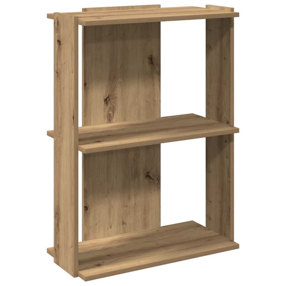 vidaXL Bibliotecă 3 etaje stejar artizanal 60x30x80 cm lemn prelucrat