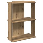 vidaXL Bibliotecă 3 etaje stejar artizanal 60x30x80 cm lemn prelucrat