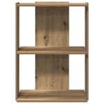 vidaXL Bibliotecă 3 etaje stejar artizanal 60x30x80 cm lemn prelucrat