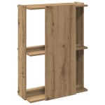 vidaXL Bibliotecă 3 etaje stejar artizanal 60x30x80 cm lemn prelucrat