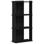 vidaXL Bibliotecă cu 3 niveluri, negru, 60x30x120 cm, lemn prelucrat vidaXL Bibliotecă cu 3 niveluri, negru, 60x30x120 cm, lemn prelucrat