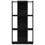 vidaXL Bibliotecă cu 3 niveluri, negru, 60x30x120 cm, lemn prelucrat vidaXL Bibliotecă cu 3 niveluri, negru, 60x30x120 cm, lemn prelucrat