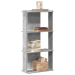 vidaXL Bibliotecă cu 3 niveluri, gri beton, 60x30x120cm lemn prelucrat vidaXL Bibliotecă cu 3 niveluri, gri beton, 60x30x120cm lemn prelucrat