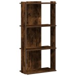 vidaXL Bibliotecă 3 niveluri stejar afumat 60x30x120 cm lemn prelucrat vidaXL Bibliotecă 3 niveluri stejar afumat 60x30x120 cm lemn prelucrat