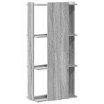 vidaXL Bibliotecă cu 3 niveluri gri sonoma 60x30x120 cm lemn prelucrat vidaXL Bibliotecă cu 3 niveluri gri sonoma 60x30x120 cm lemn prelucrat