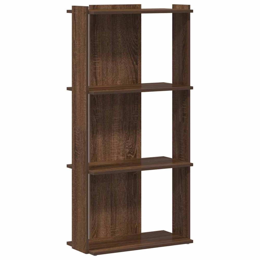 vidaXL Bibliotecă 3 niveluri, stejar maro 60x30x120 cm, lemn prelucrat