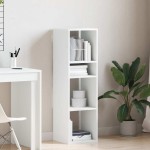 vidaXL Bibliotecă, alb, 34x31x112 cm, lemn prelucrat vidaXL Bibliotecă, alb, 34x31x112 cm, lemn prelucrat