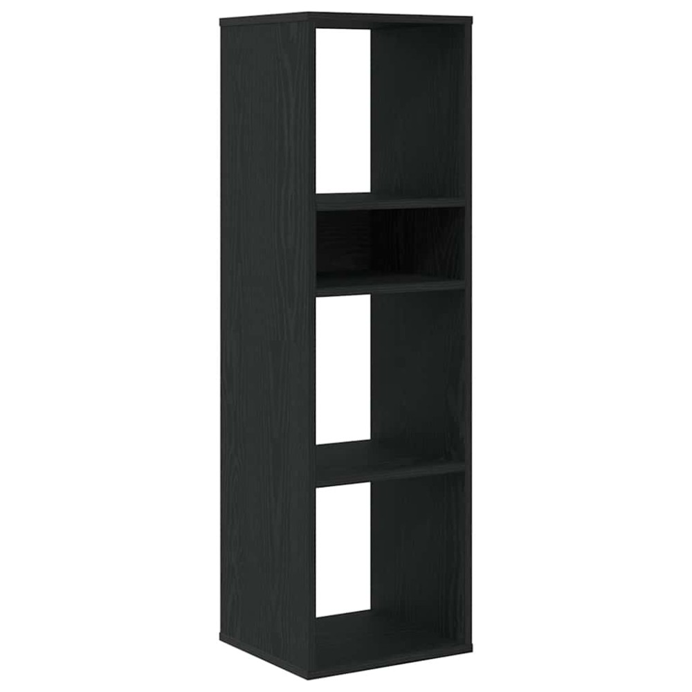 vidaXL Dulap cu cărți negru 34x31x112 cm lemn prelucrat