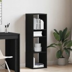 vidaXL Dulap cu cărți negru 34x31x112 cm lemn prelucrat vidaXL Dulap cu cărți negru 34x31x112 cm lemn prelucrat