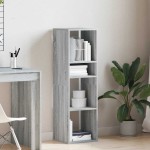 vidaXL Bibliotecă, gri sonoma, 34x31x112 cm, lemn prelucrat vidaXL Bibliotecă, gri sonoma, 34x31x112 cm, lemn prelucrat