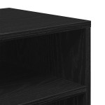 vidaXL Dulap cu cărți negru 66x31x80 cm lemn prelucrat vidaXL Dulap cu cărți negru 66x31x80 cm lemn prelucrat