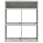 vidaXL Bibliotecă, gri beton, 66x31x80 cm, lemn prelucrat vidaXL Bibliotecă, gri beton, 66x31x80 cm, lemn prelucrat