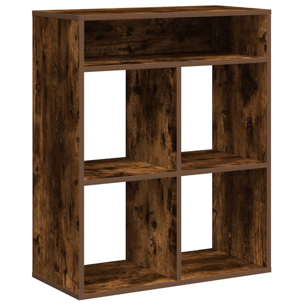 vidaXL Bibliotecă, stejar fumuriu, 66x31x80 cm, lemn prelucrat