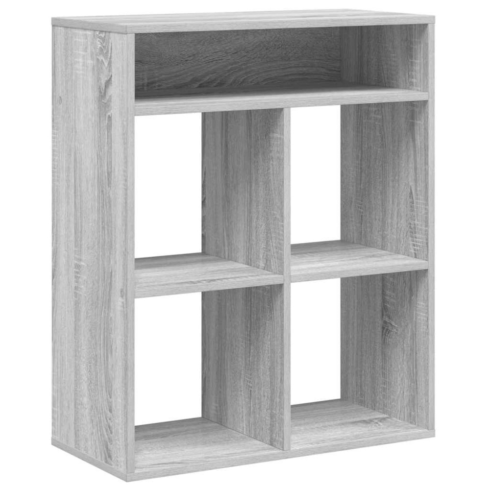 vidaXL Bibliotecă, gri sonoma, 66x31x80 cm, lemn prelucrat