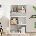 vidaXL Bibliotecă, alb, 66x31x112 cm, lemn prelucrat vidaXL Bibliotecă, alb, 66x31x112 cm, lemn prelucrat