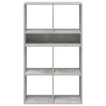 vidaXL Bibliotecă, gri beton, 66x31x112 cm, lemn prelucrat vidaXL Bibliotecă, gri beton, 66x31x112 cm, lemn prelucrat