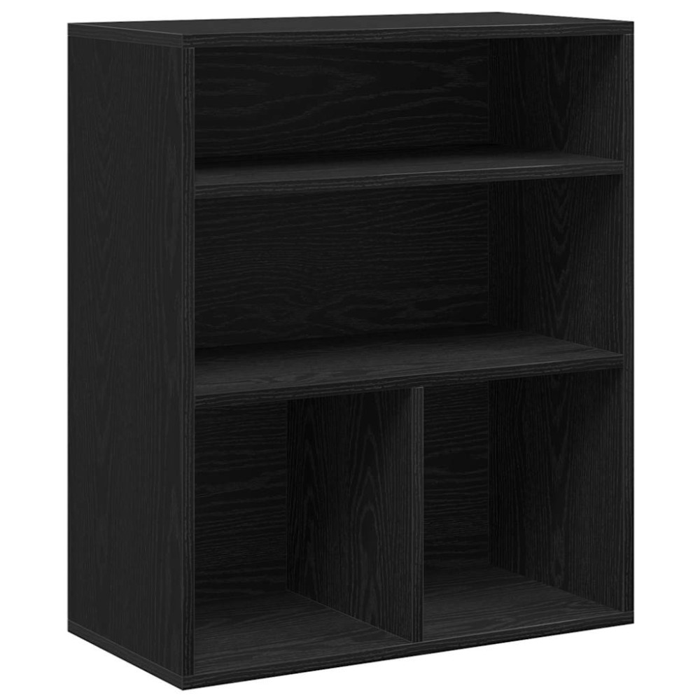 vidaXL Dulap cu cărți negru 60x30x71,5 cm lemn prelucrat